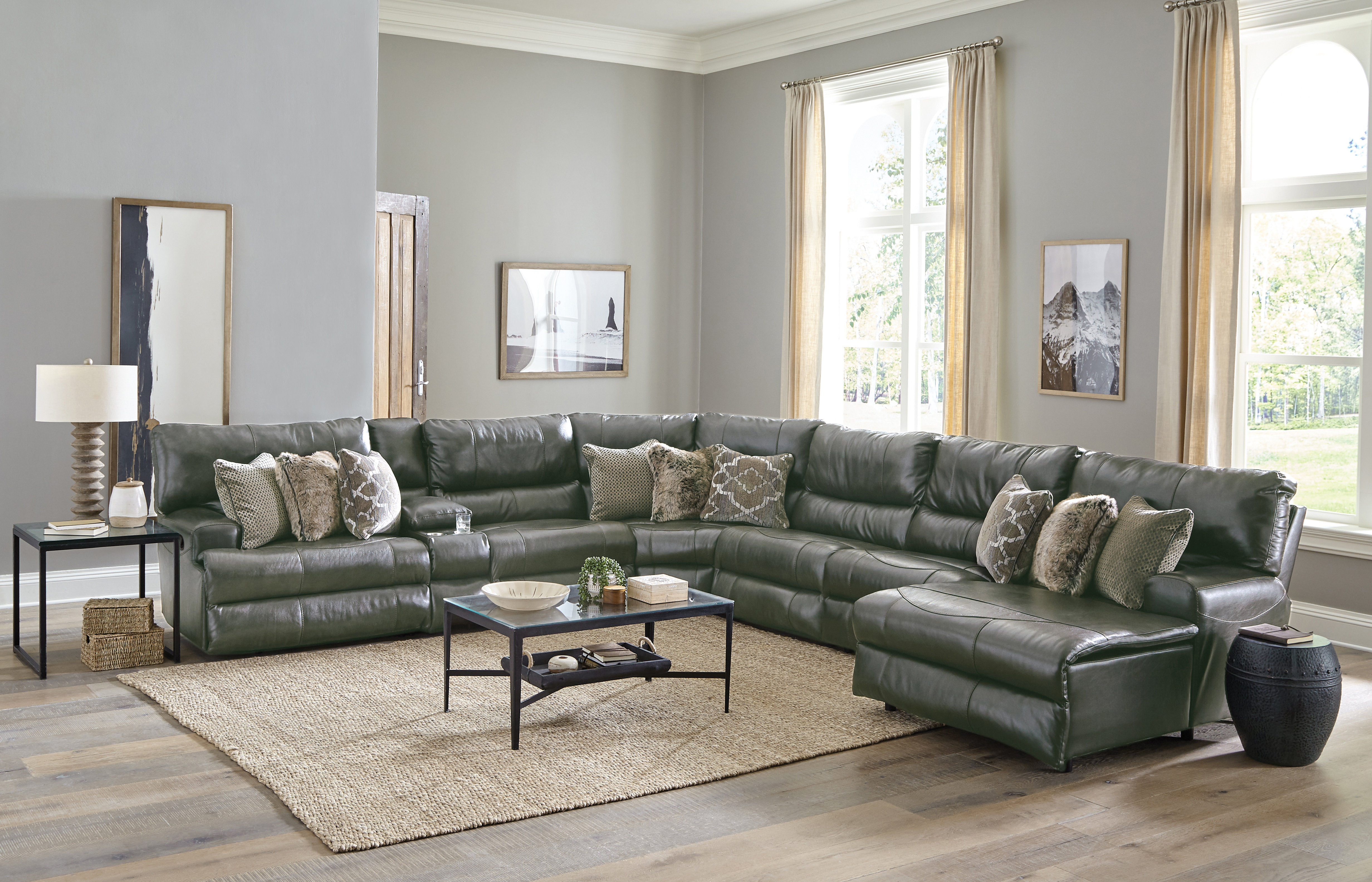 Latitude Run® Funston 7 - Piece Top Grain Italian Leather Match